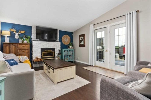 5228 59 Avenue, Viking, AB - Indoor Photo Showing Living Room With Fireplace