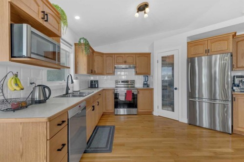 45 Dowler Street, Red Deer, AB - Indoor Photo Showing Kitchen With Double Sink