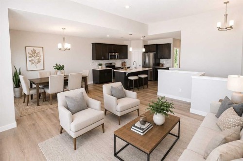 4438 Van Eaton Way, Clive, AB - Indoor Photo Showing Living Room