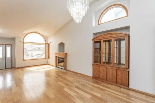 48 Duval Close, Red Deer, AB - Indoor With Fireplace
