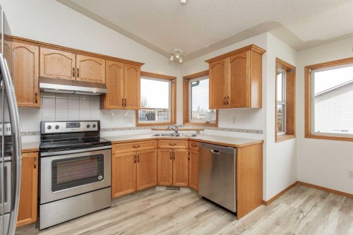 48 Duval Close, Red Deer, AB - Indoor Photo Showing Kitchen With Double Sink