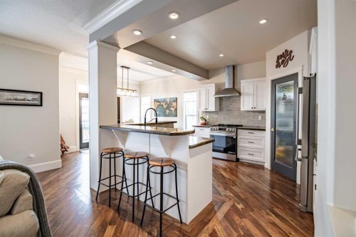 7 Aldrich Close, Red Deer, AB - Indoor Photo Showing Kitchen With Stainless Steel Kitchen With Upgraded Kitchen