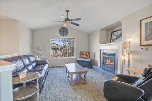 171 Vickers Close, Red Deer, AB - Indoor Photo Showing Living Room With Fireplace
