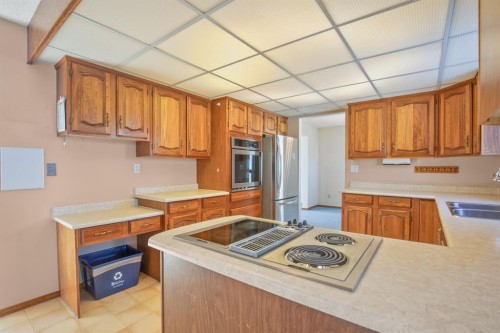 36 Muldrew Crescent, Red Deer, AB - Indoor Photo Showing Kitchen With Double Sink