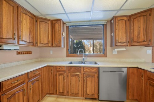 36 Muldrew Crescent, Red Deer, AB - Indoor Photo Showing Kitchen With Double Sink