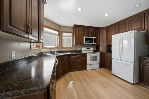 138 Duncan Crescent, Red Deer, AB - Indoor Photo Showing Kitchen With Double Sink