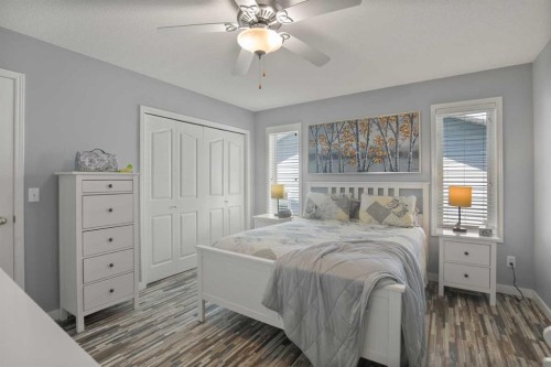 42 Riviera Drive, Lacombe, AB - Indoor Photo Showing Bedroom
