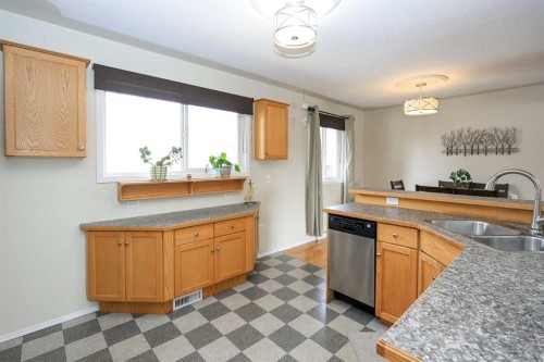 4214 40A Avenue, Red Deer, AB - Indoor Photo Showing Kitchen With Double Sink