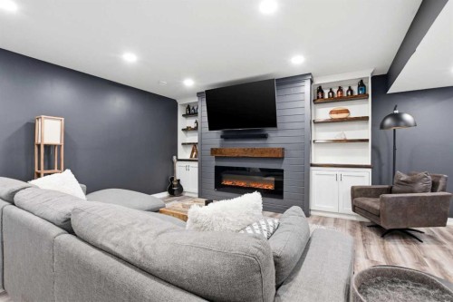 4625 48 Street, Sylvan Lake, AB - Indoor With Fireplace