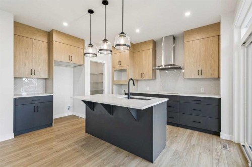 286 Dawson Wharf Rise, Chestermere, AB - Indoor Photo Showing Kitchen With Upgraded Kitchen