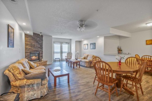 101-60 Jacobs Close, Red Deer, AB - Indoor With Fireplace