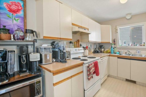 45 Hangingstone Drive, Lacombe, AB - Indoor Photo Showing Kitchen With Double Sink