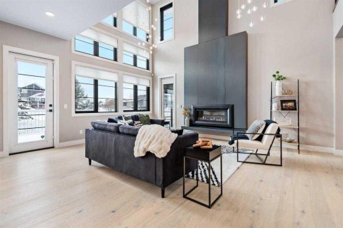 57 Larratt Close, Red Deer, AB - Indoor With Fireplace