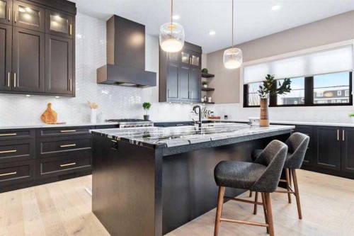 57 Larratt Close, Red Deer, AB - Indoor Photo Showing Kitchen With Upgraded Kitchen