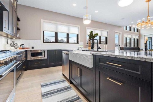 57 Larratt Close, Red Deer, AB - Indoor Photo Showing Kitchen With Upgraded Kitchen