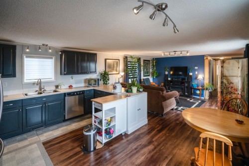 16 Main Street, Edberg, AB - Indoor Photo Showing Kitchen With Double Sink