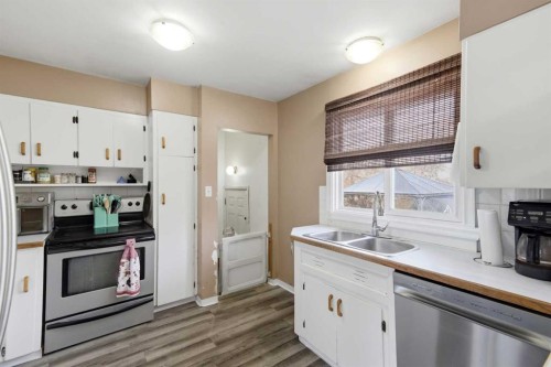 4820 48 Avenue, Innisfail, AB - Indoor Photo Showing Kitchen With Double Sink