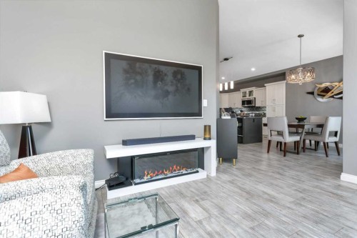 11 Craig Road, Sylvan Lake, AB - Indoor With Fireplace