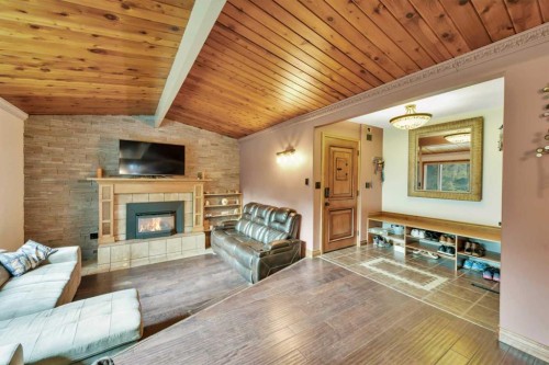 9 Cronquist Close, Red Deer, AB - Indoor Photo Showing Living Room With Fireplace