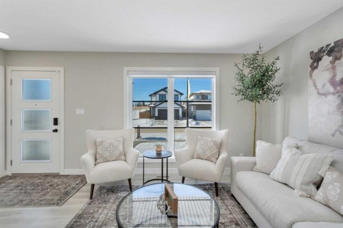 206 Cambridge Way, Sylvan Lake, AB - Indoor Photo Showing Living Room