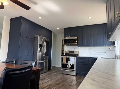 702 Royal Drive, Trochu, AB - Indoor Photo Showing Kitchen With Upgraded Kitchen