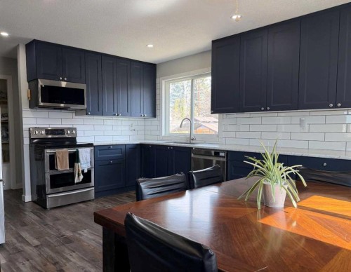 702 Royal Drive, Trochu, AB - Indoor Photo Showing Kitchen With Upgraded Kitchen