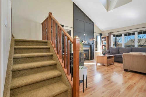100 Wade Close, Red Deer, AB - Indoor With Fireplace