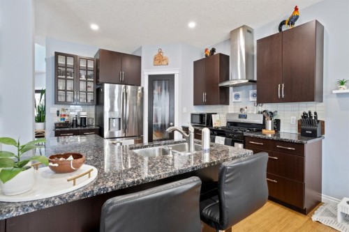 5204 33 Avenue, Camrose, AB - Indoor Photo Showing Kitchen With Double Sink With Upgraded Kitchen