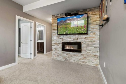 59 Reynolds Road, Sylvan Lake, AB - Indoor With Fireplace