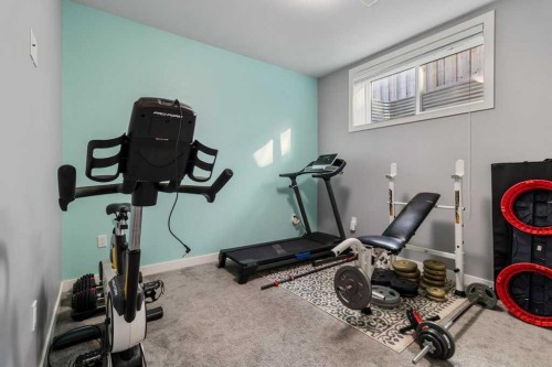 59 Reynolds Road, Sylvan Lake, AB - Indoor Photo Showing Gym Room