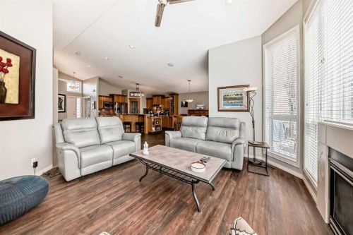 70 Abraham Close, Red Deer, AB - Indoor Photo Showing Living Room With Fireplace