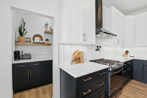 223 Ellington Crescent, Red Deer, AB - Indoor Photo Showing Kitchen With Upgraded Kitchen
