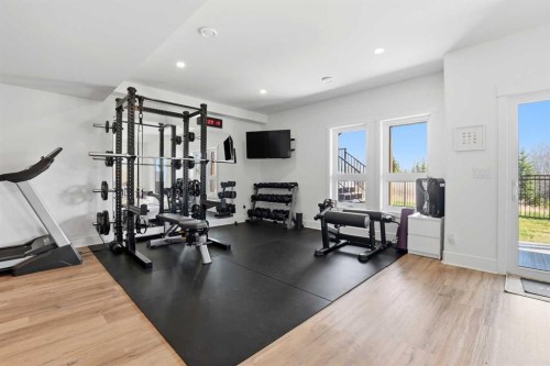 223 Ellington Crescent, Red Deer, AB - Indoor Photo Showing Gym Room
