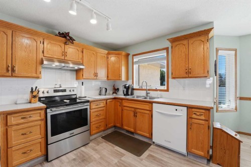 74 Donnelly Crescent, Red Deer, AB - Indoor Photo Showing Kitchen With Double Sink