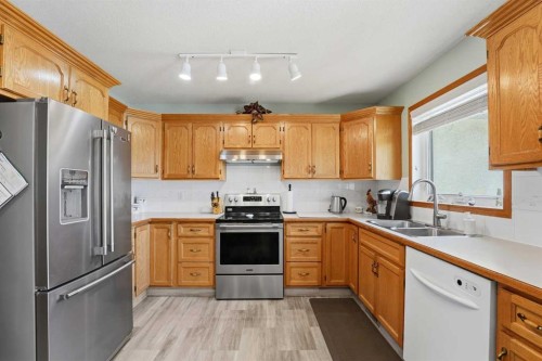74 Donnelly Crescent, Red Deer, AB - Indoor Photo Showing Kitchen With Double Sink