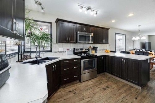 52 Vancouver Crescent, Red Deer, AB - Indoor Photo Showing Kitchen With Double Sink With Upgraded Kitchen