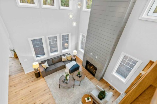 182 Slopeside Drive, Rural Lacombe County, AB - Indoor With Fireplace