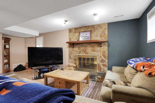 250 Cornett Drive, Red Deer, AB - Indoor With Fireplace