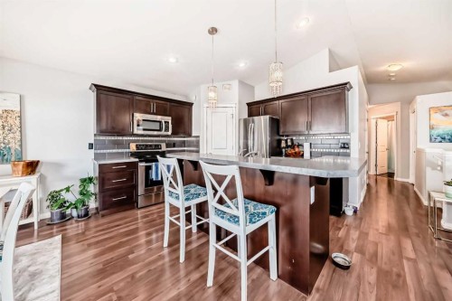 21 Valley Crescent, Blackfalds, AB - Indoor Photo Showing Kitchen With Upgraded Kitchen