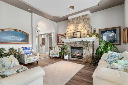 58 Lagrange Crescent, Red Deer, AB - Indoor Photo Showing Living Room With Fireplace