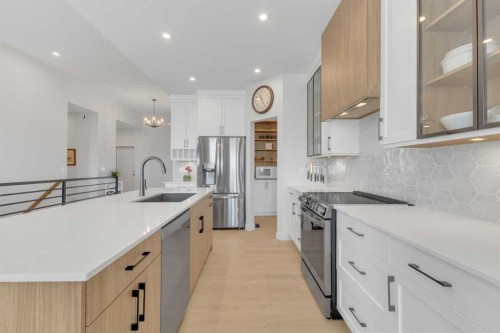 12 Emmett Crescent, Red Deer, AB - Indoor Photo Showing Kitchen With Upgraded Kitchen