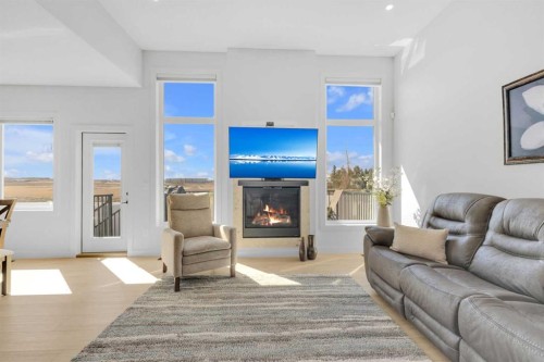 12 Emmett Crescent, Red Deer, AB - Indoor Photo Showing Living Room With Fireplace