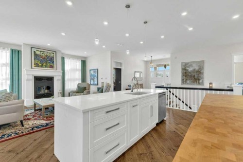 5304 Westview Drive, Rimbey, AB - Indoor With Fireplace