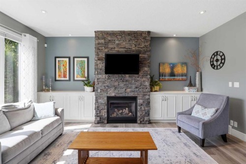 22 Vienna Close, Red Deer, AB - Indoor Photo Showing Living Room With Fireplace