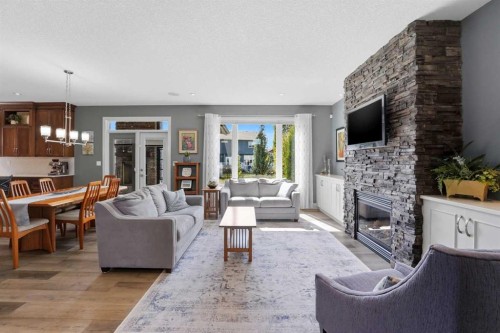 22 Vienna Close, Red Deer, AB - Indoor Photo Showing Living Room With Fireplace