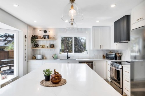 2021 112A Street, Edmonton, AB - Indoor Photo Showing Kitchen With Upgraded Kitchen