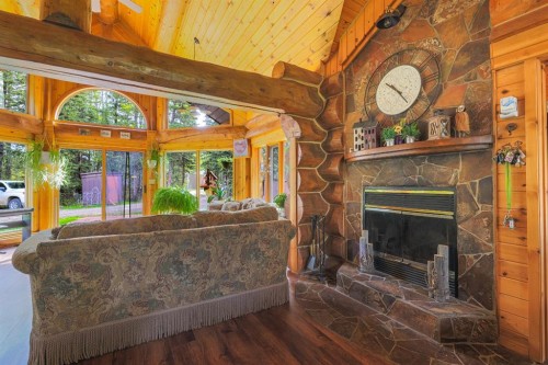 101 Clearwater Heights Drive, Rural Clearwater County, AB - Indoor With Fireplace