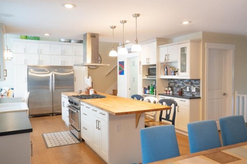 642 Cedar Way, Rural Camrose County, AB - Indoor Photo Showing Kitchen With Stainless Steel Kitchen