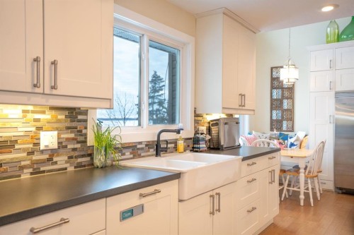 642 Cedar Way, Rural Camrose County, AB - Indoor Photo Showing Kitchen With Double Sink