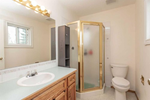 14 Lincoln Park, Lacombe, AB - Indoor Photo Showing Bathroom